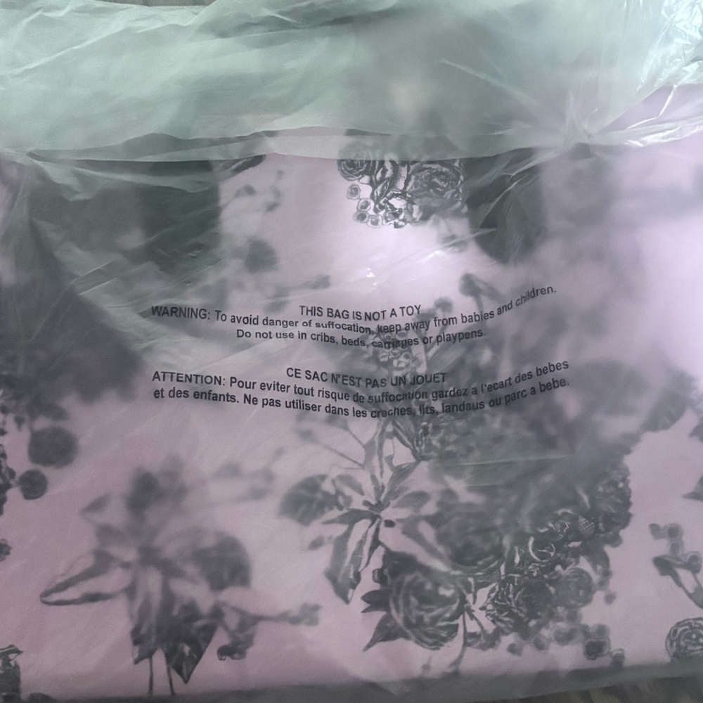 Victoria's Secret Pink and Gray Floral Bag